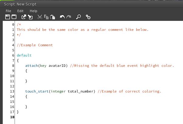 Lsl block comment attach syntax highlighting bug.JPG