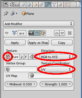 Blender import sculpties 15 displacement modifier settings.png