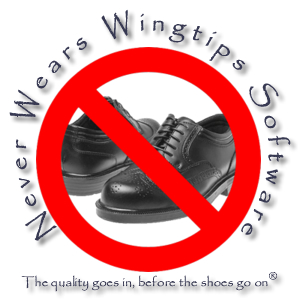 never wears wingtips software