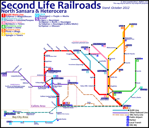 Heterocera Railroads with WARR network and related routes in purple (Amy Lacombe)