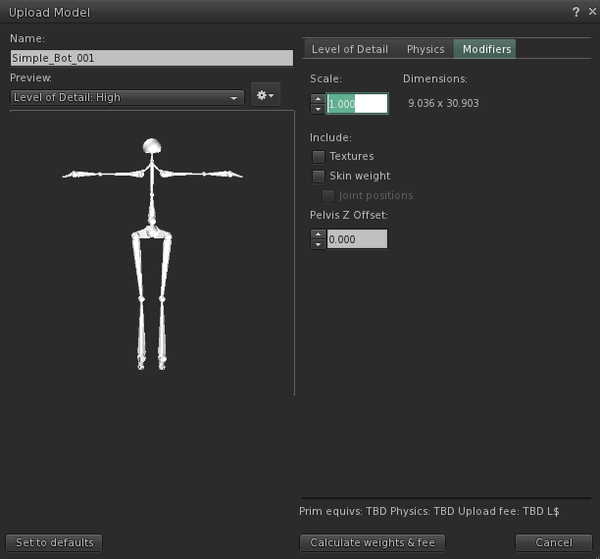 Mesh/Uploading and wearing a rigged mesh - Second Life Wiki